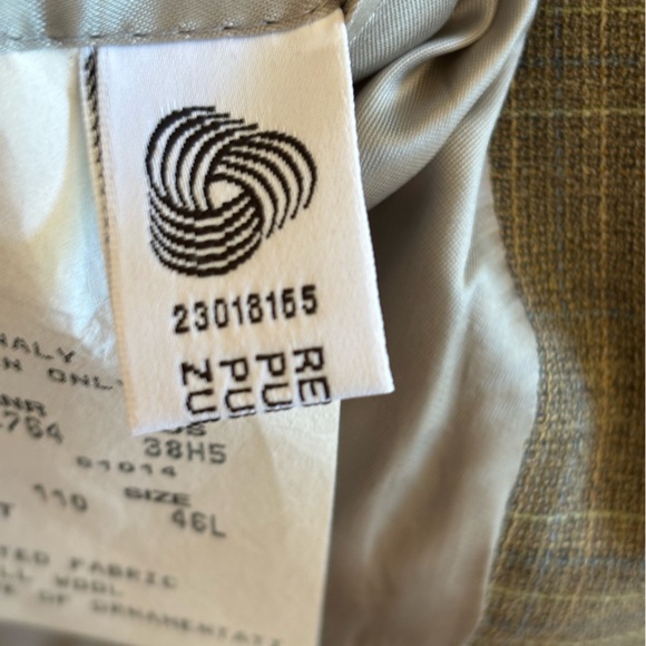 BOSS Boss Hugo 46L gray tan blue plaid wool
Sports coat suit jacket long - Picture 6 of 12